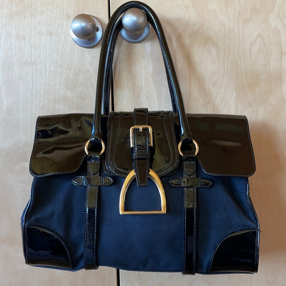Ralph Lauren Collection stirrup satchel handbag